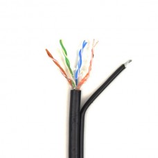 Кабель ATIS UTP 4*2*0.5-CU PE MT кат.5е (UTP медь наружный с несущим тросом) бухта 305м