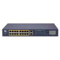PoE-коммутатор RV-ZPL16AFm-2UP (16 портов + 2 UpLink), с LCD-дисплеем