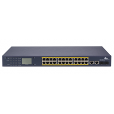 PoE-коммутатор RV-ZPL24ATp-2UP-2SFP (24 порта + 2 UpLink + 2 SFP), повышенной мощности, с LCD-дисплеем